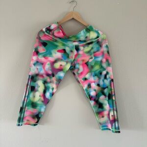 adidas Multicolor Capri workout pants in Pink, Green, Blue